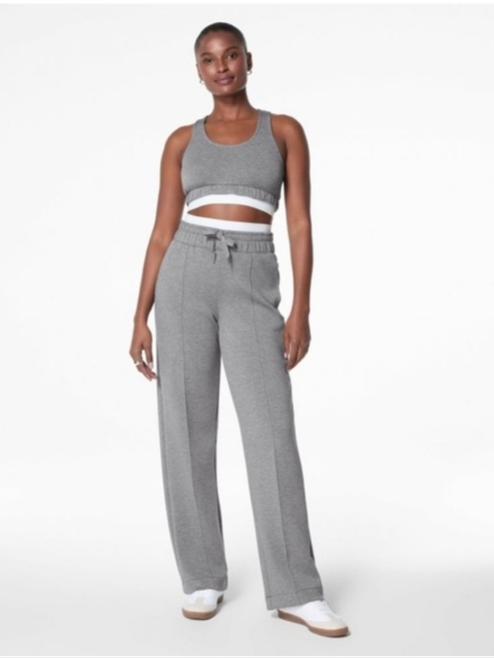 NEW SPANX Air Essentials Double Waistband Track Pants Size Medium Petite - Picture 4 of 10
